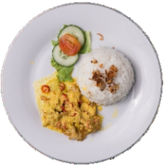 Nasi Chicken Salted Egg
